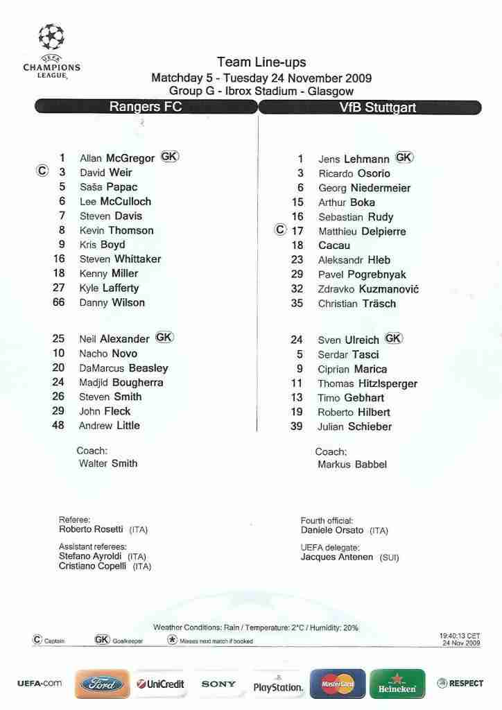 24nov09 teamsheet
