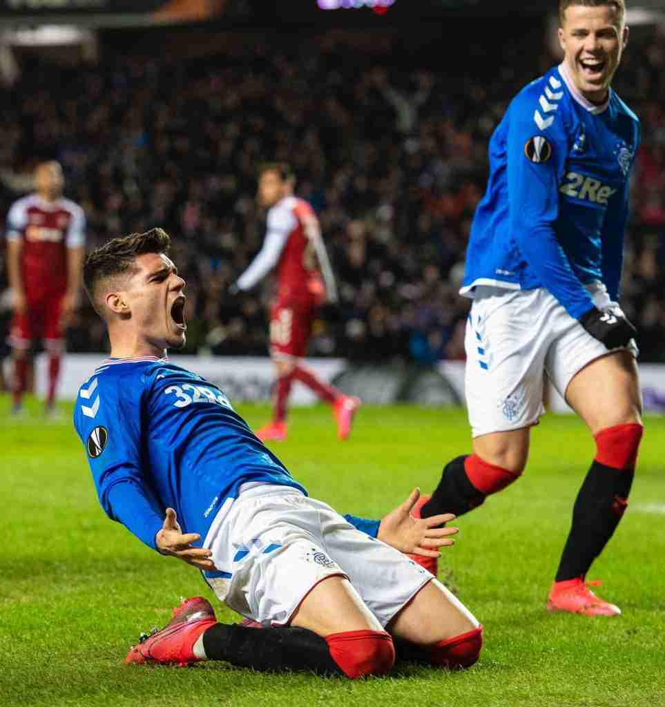 hagi scores for rangers as dad gheorghe watches some from the directors box 49566206028 o