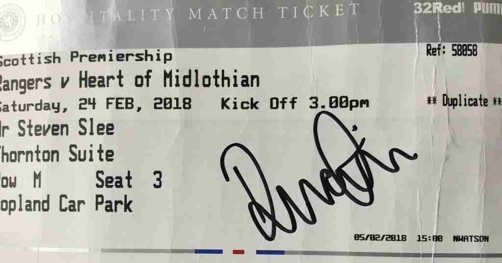hospitality matchday ticket signed by russell martin 40880312991 o