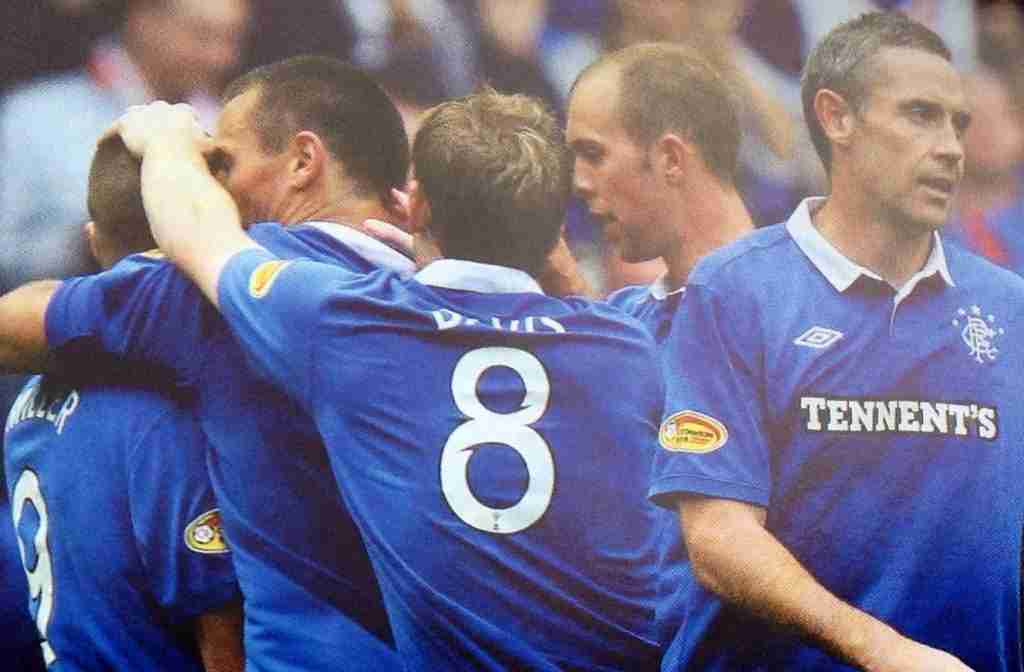 kenny miller is congratulated by mcculloch davis whittaker and weir after netting the winning goal 26814633110 o