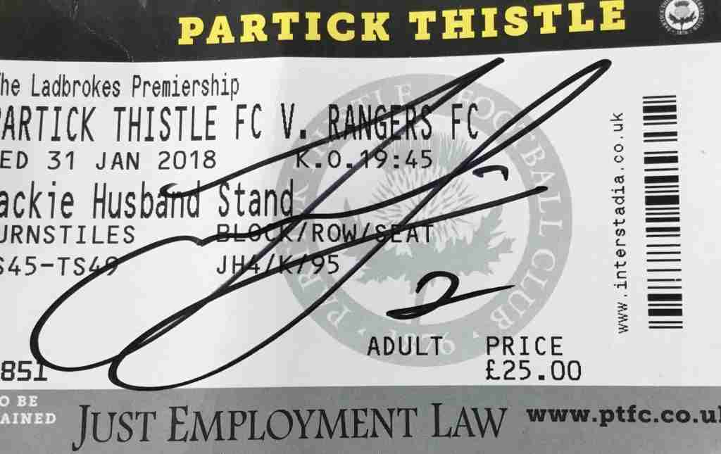 match postponed from original date of ticket.