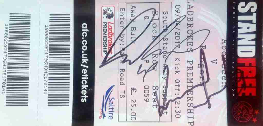 matchday ticket signed by miller and dodoo 33695998210 o