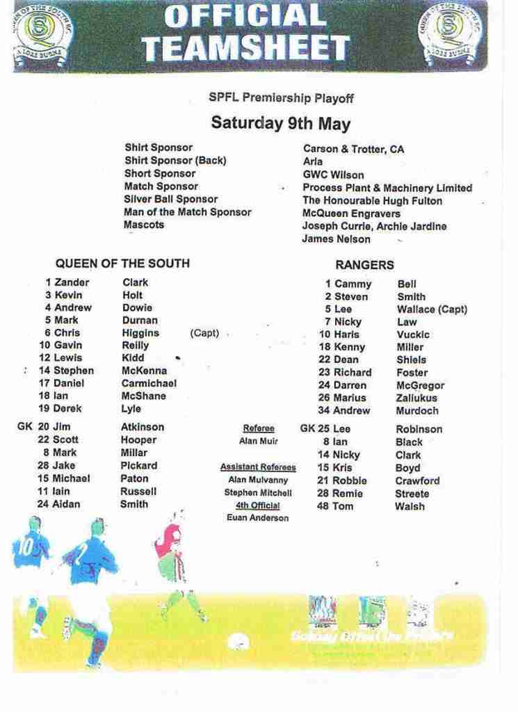 09may15 teamsheet