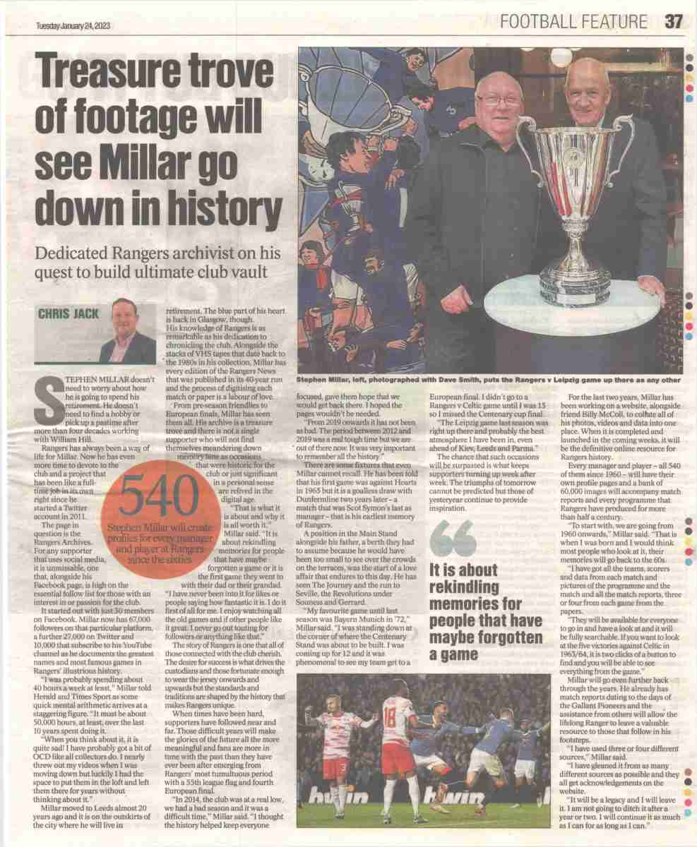 therangersarchives the hearald article